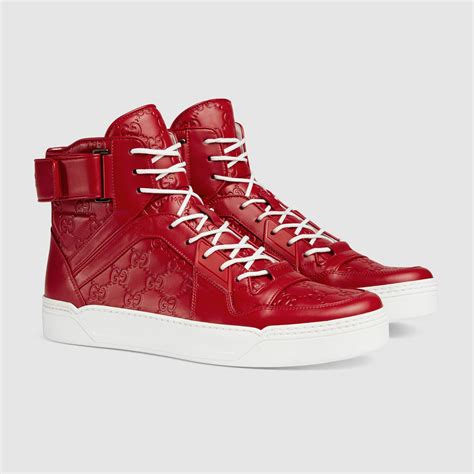 gucci red high top sneakers|Gucci ultrapace sneakers.